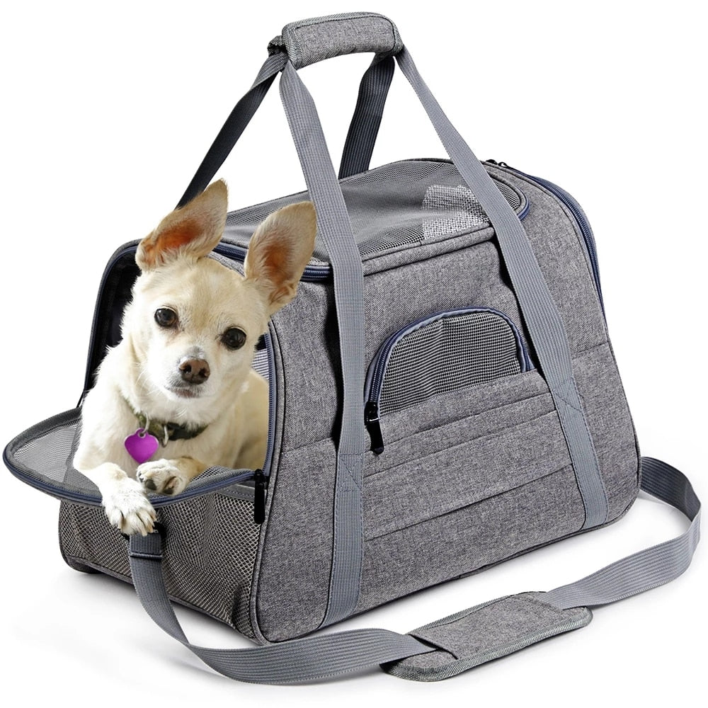 Dog Mesh Window Airline Bag