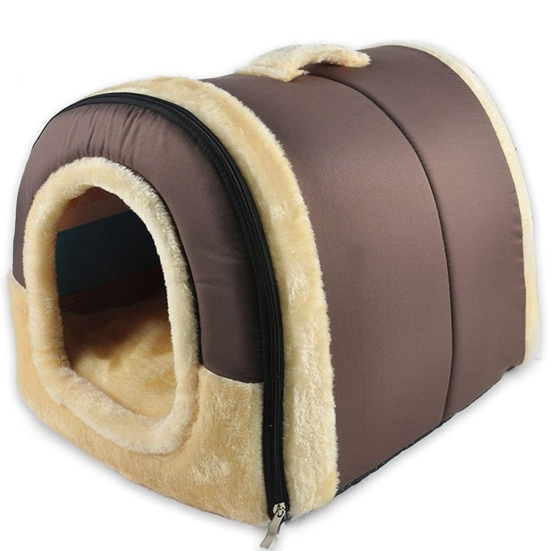 Indoor Dog House Cozy Cave Bed