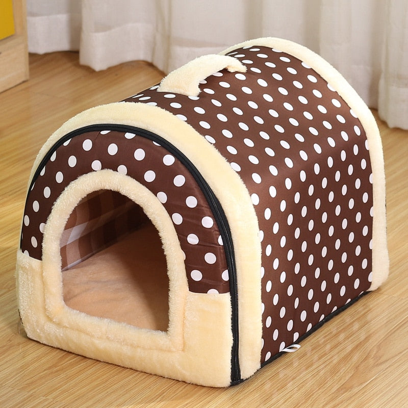 Indoor Dog House Cozy Cave Bed