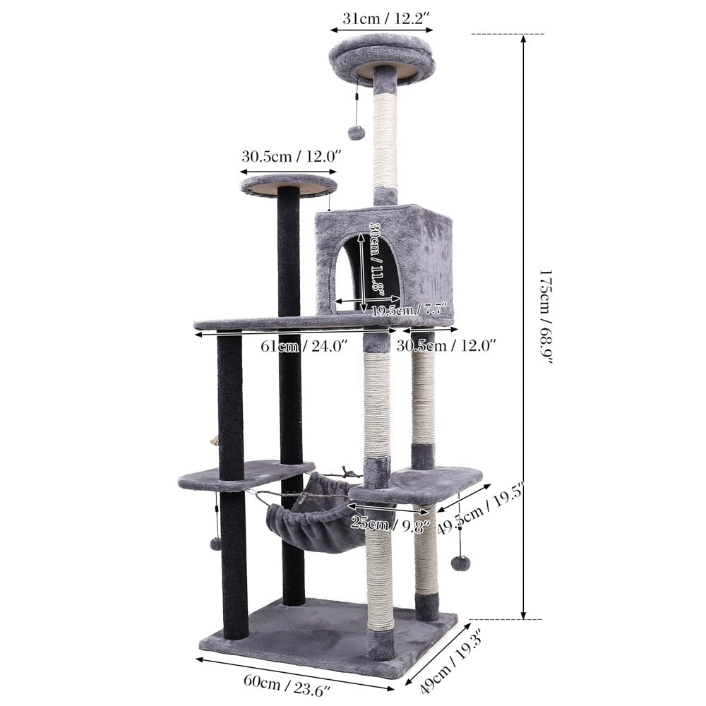 Cat Scratching Climbing Tree