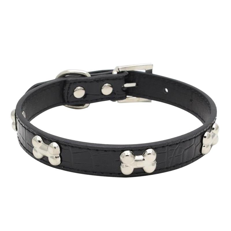 PU Leather Bone Pet Necklace