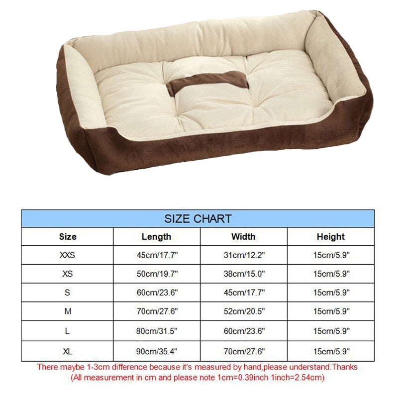 Bone Print Soft Fleece Dog Bed