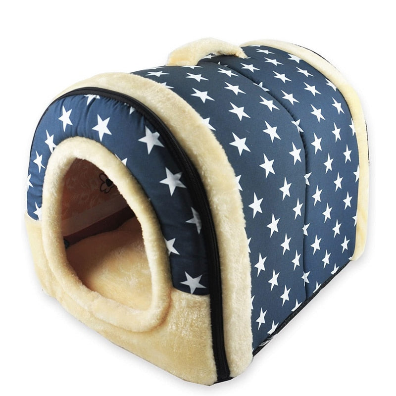 Indoor Dog House Cozy Cave Bed