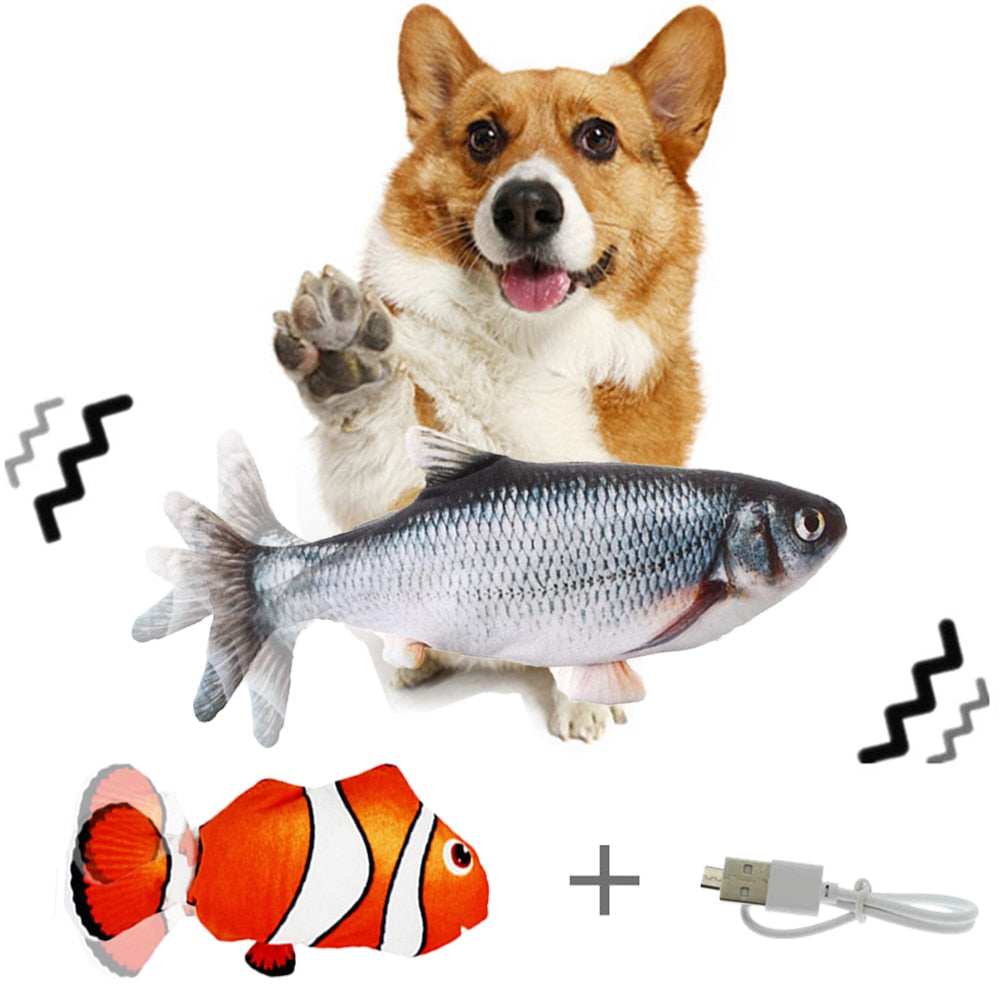 Dogs Electric Wiggling Fish Toy