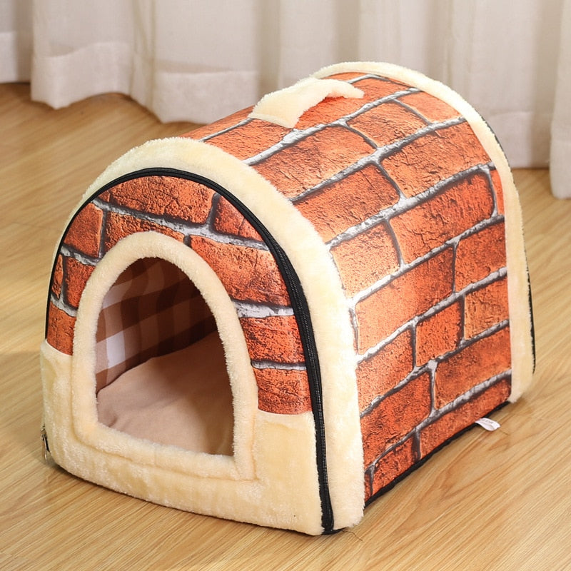 Indoor Dog House Cozy Cave Bed