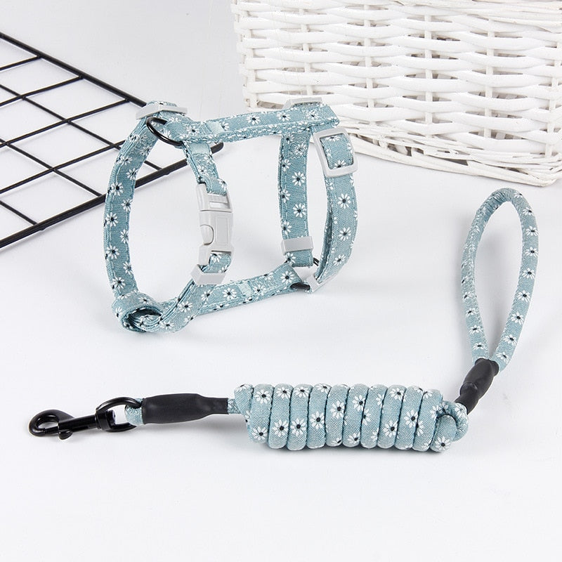 Cat Dog Collar Harness Leash