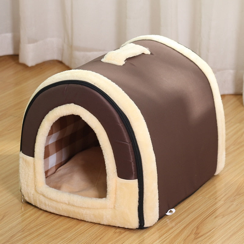 Indoor Dog House Cozy Cave Bed