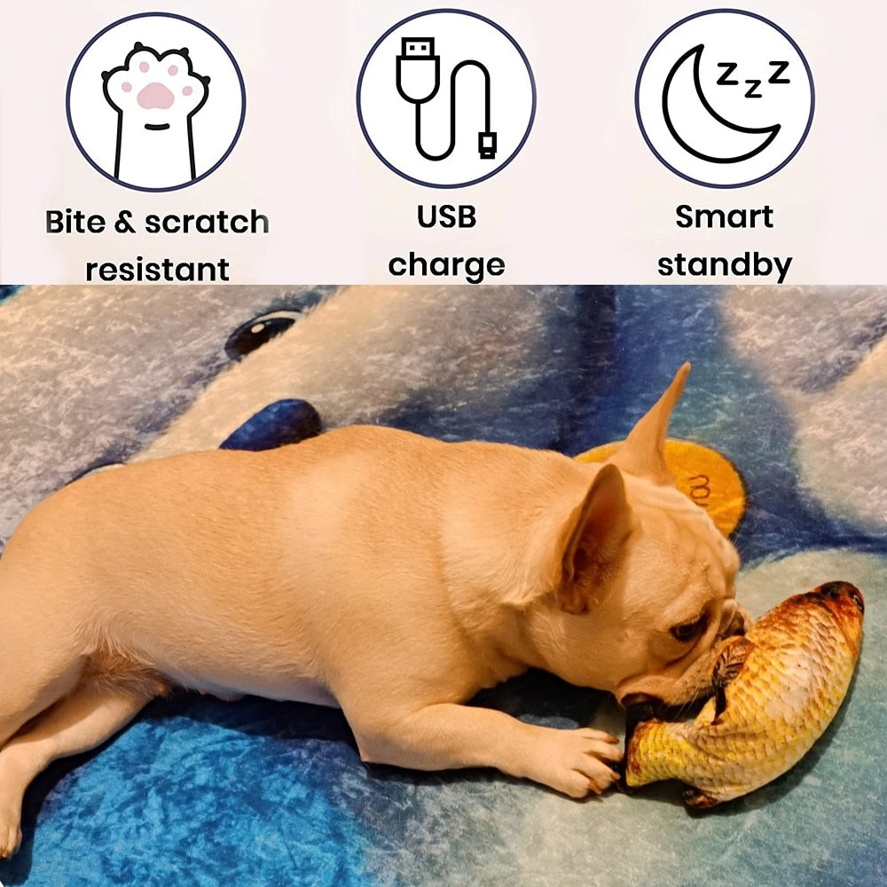 Dogs Electric Wiggling Fish Toy