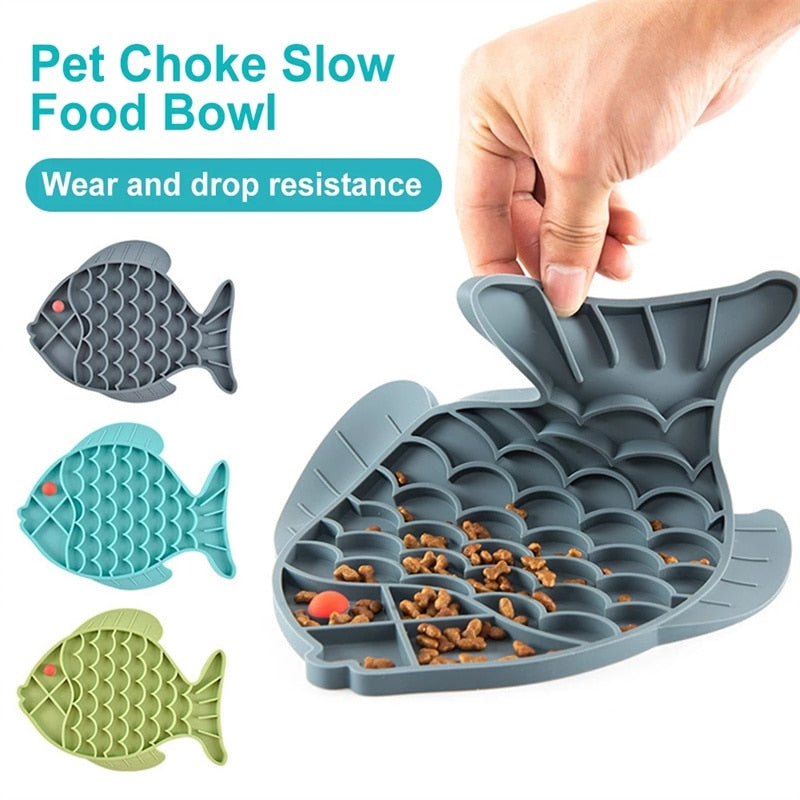 Dogs Fish Shape Silicone Lick Mat