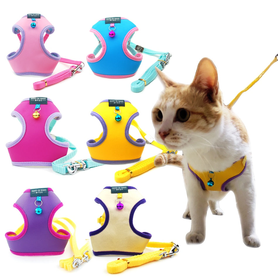 Pet Cat Harness Vest Leash