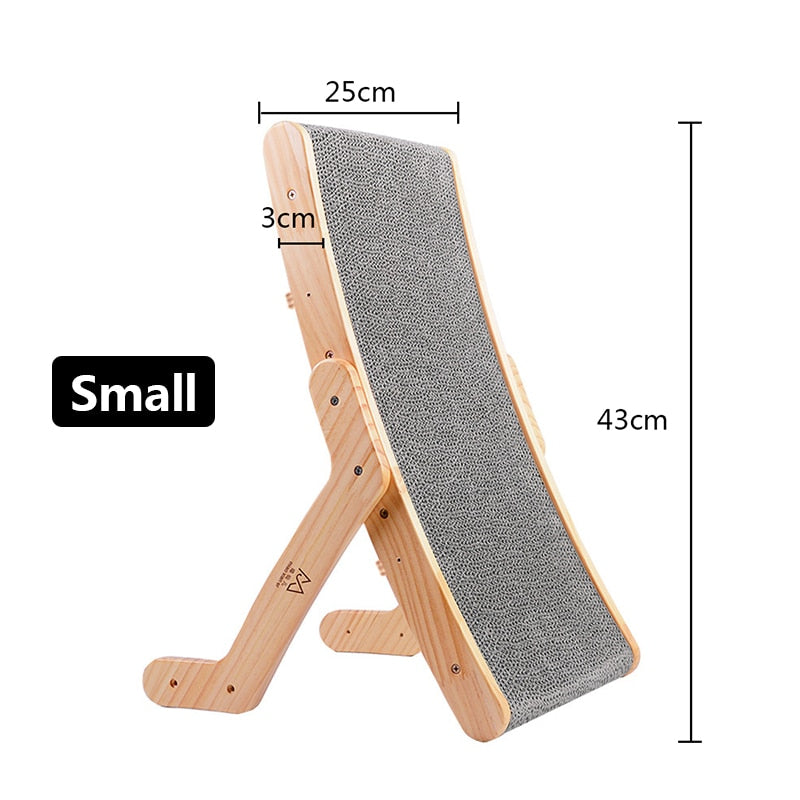 Wooden Cat Scratcher Scraper Bed