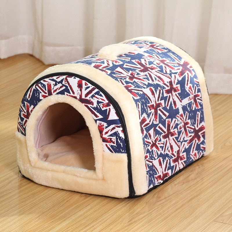 Indoor Dog House Cozy Cave Bed