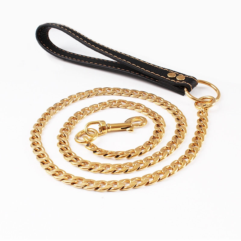 Gold Chains Dog Leash