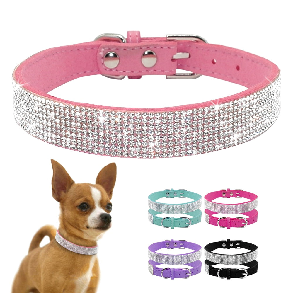 Glitter Rhinestone Pet Collars