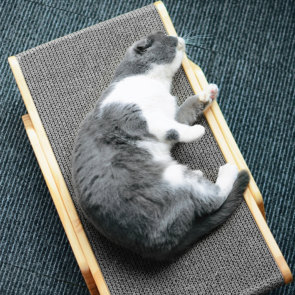 Wooden Cat Scratcher Scraper Bed