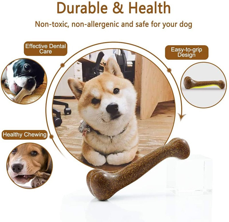 Dog Bone Natural Anti-bite Toys