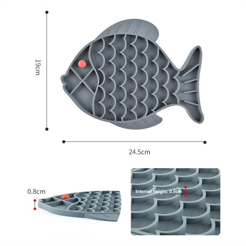 Dogs Fish Shape Silicone Lick Mat