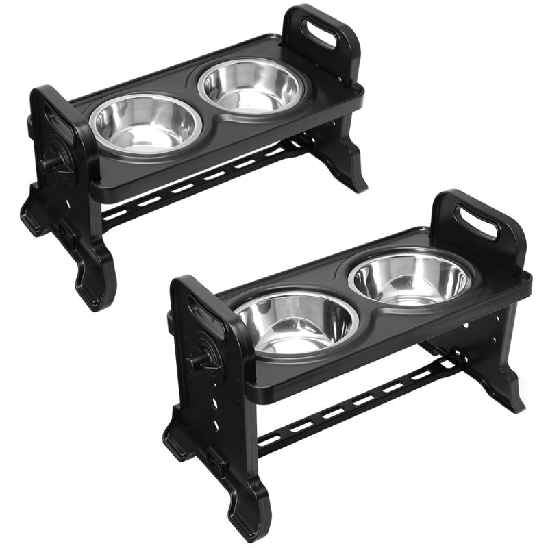 Anti-Slip Elevated Double Dog Bowls