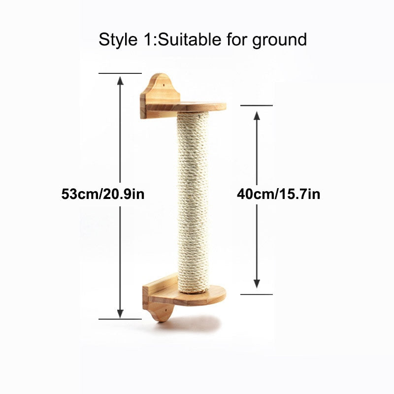 Wall Mounted Cat Scratching Post Tree