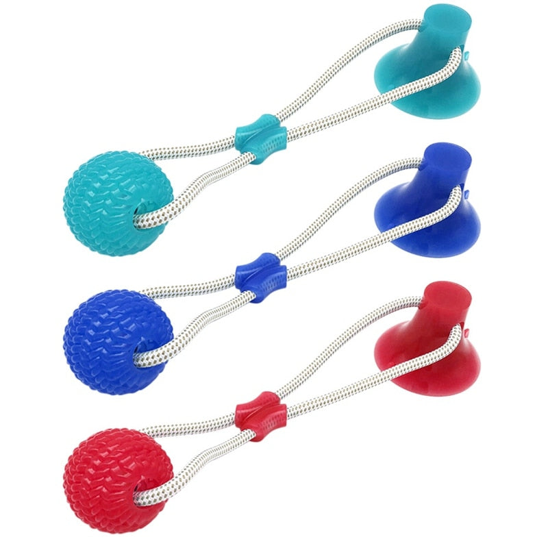 Dog Cup Suction Push Ball Toys