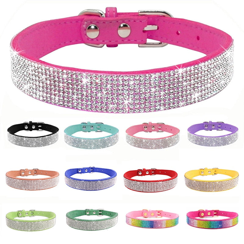 Glitter Rhinestone Pet Collars