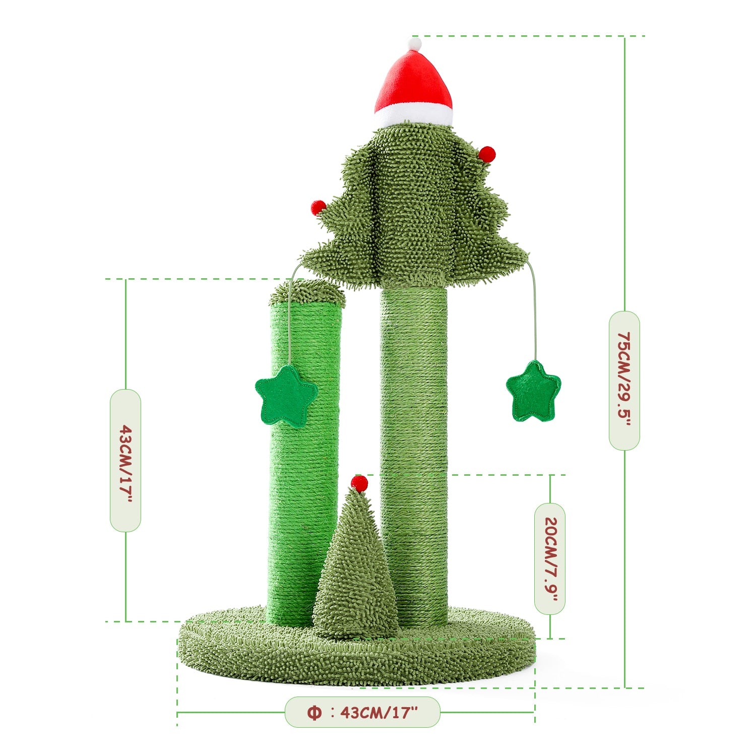 Cute Cactus Cat Scratching Tree