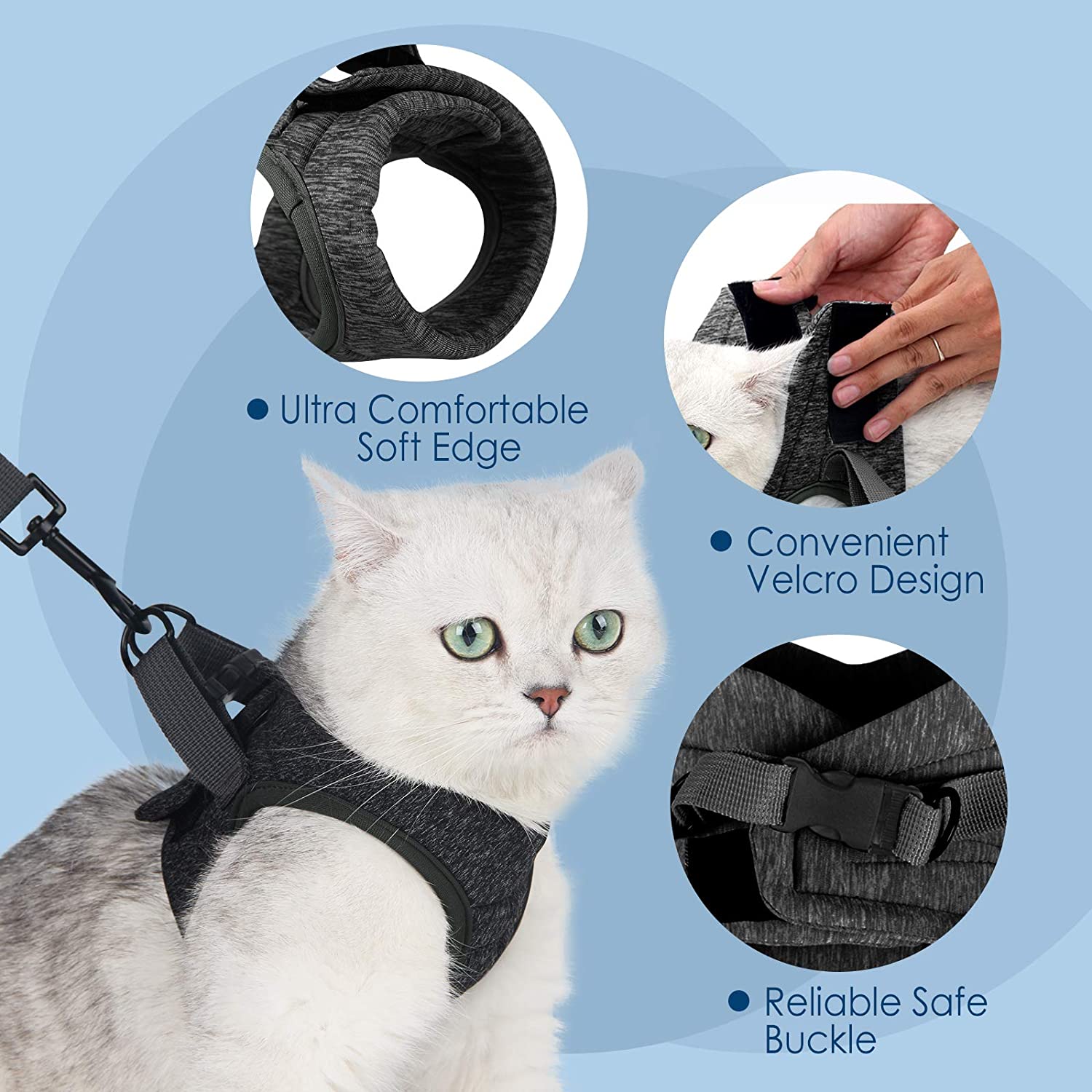 Adjustable Anti-Escape Cat Kitten Harness