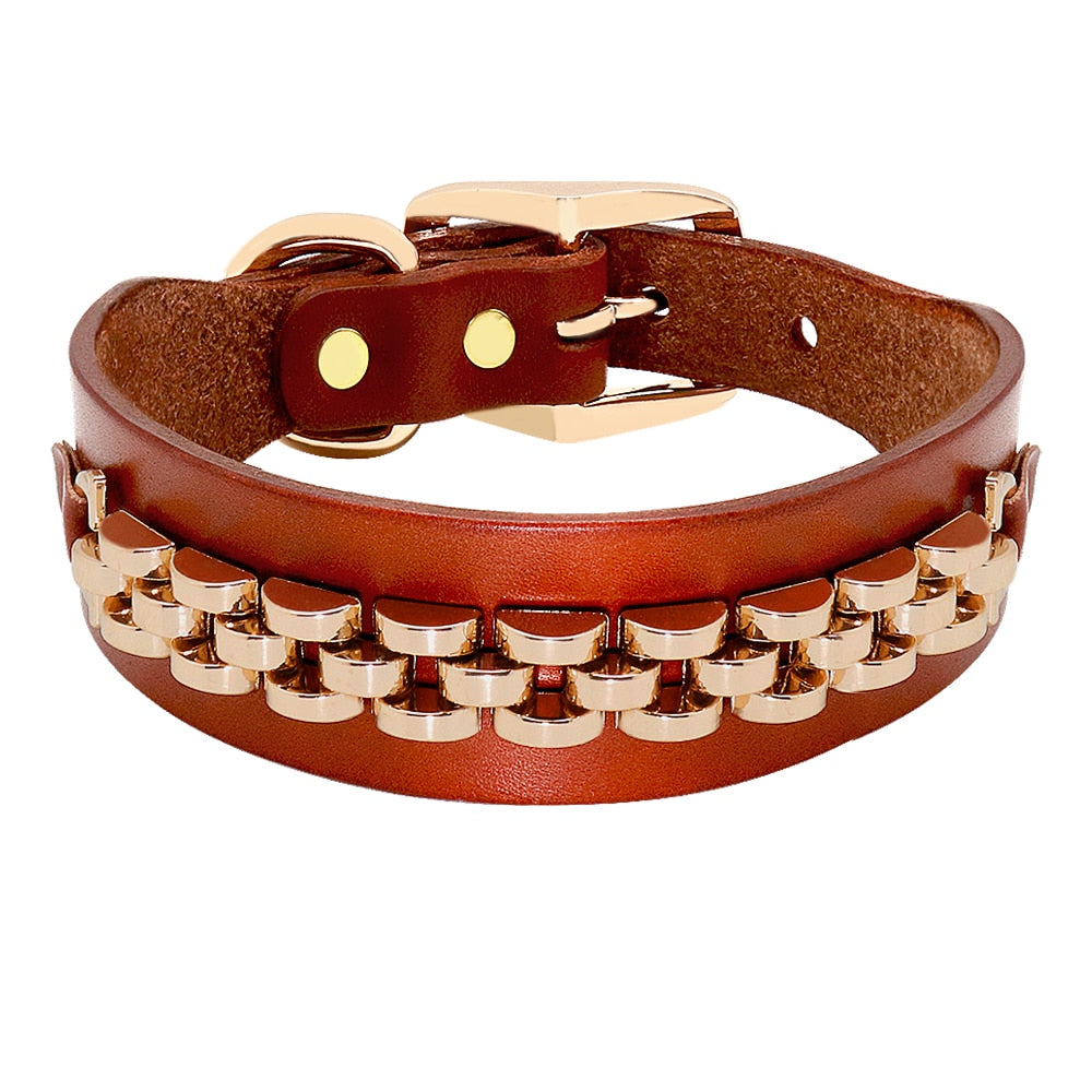 Durable Real Leather Dogs Collars