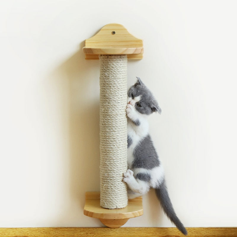 Wall Mounted Cat Scratching Post Tree