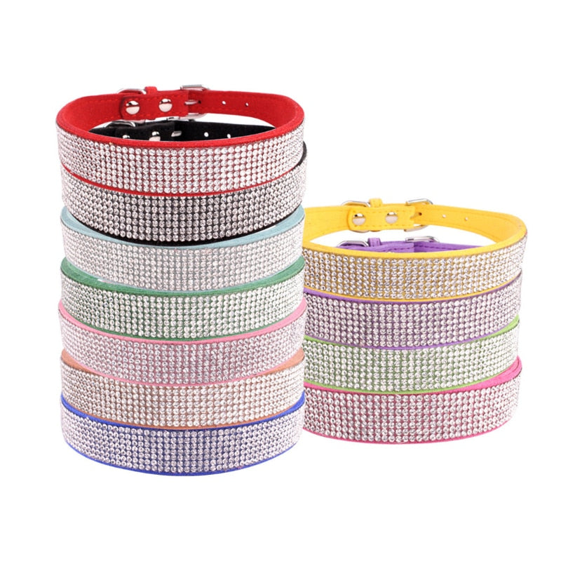 Glitter Rhinestone Pet Collars