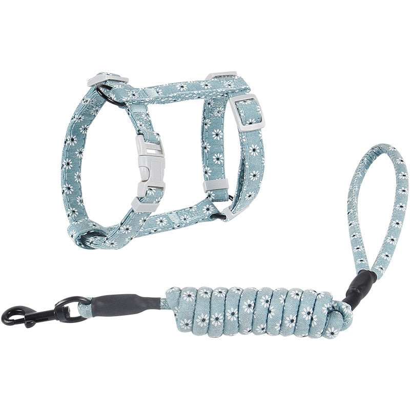 Cat Dog Collar Harness Leash