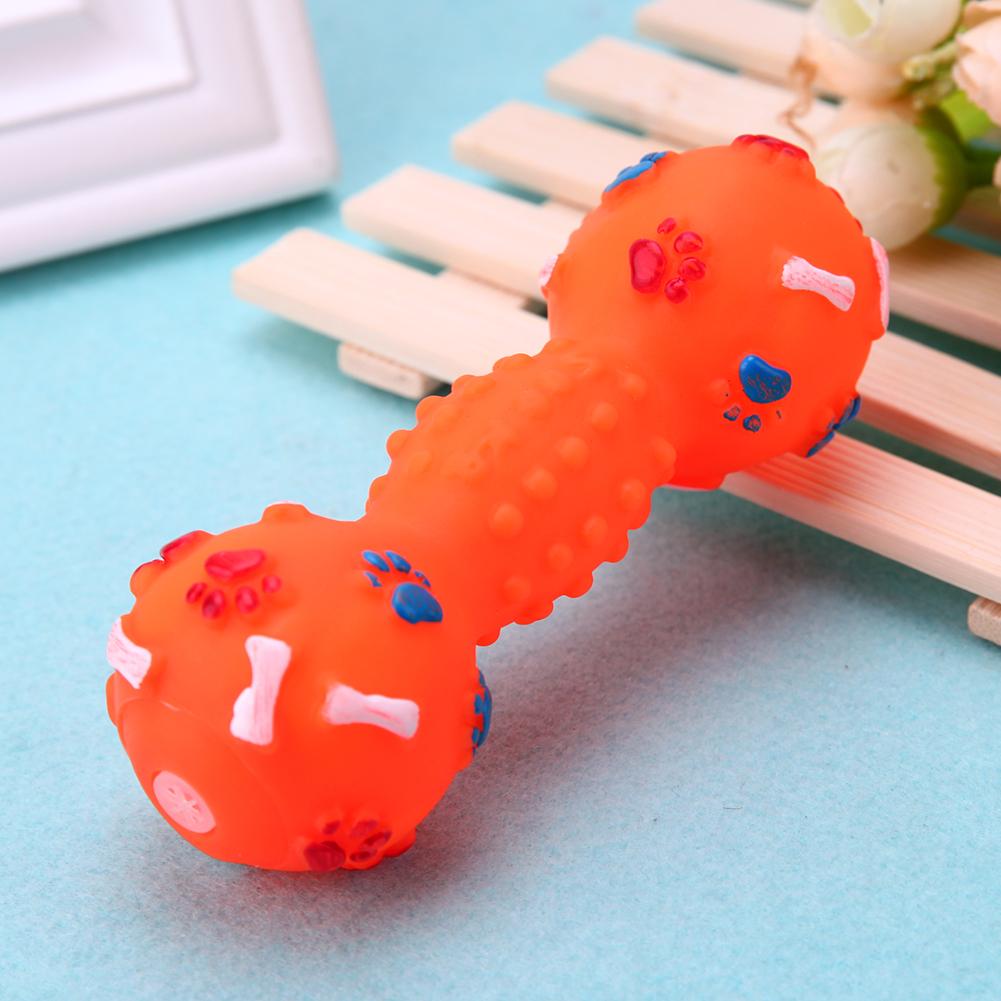 Dumbbell Shaped Dog Squeaky Chew Toy