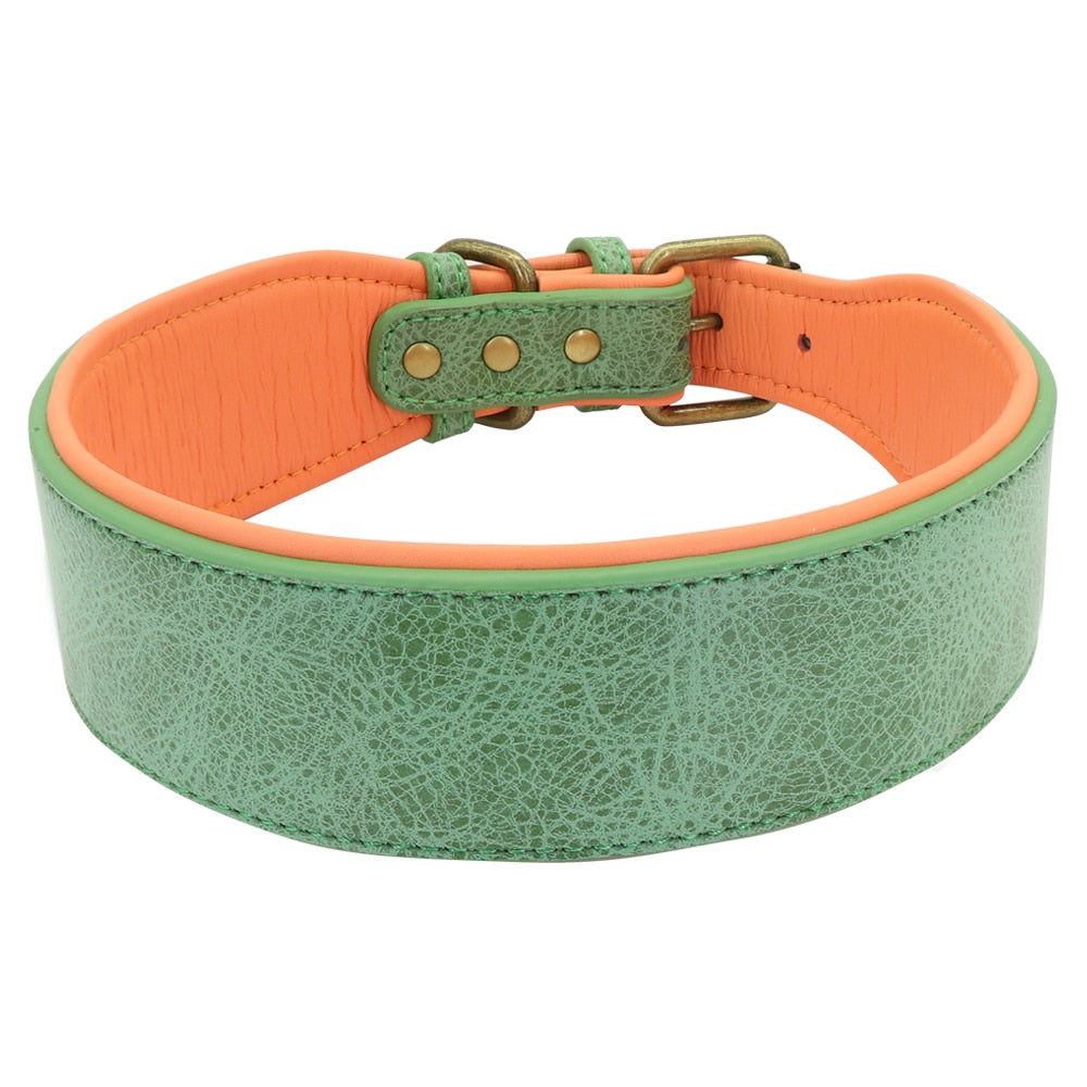 Wide Leather Dog Collar