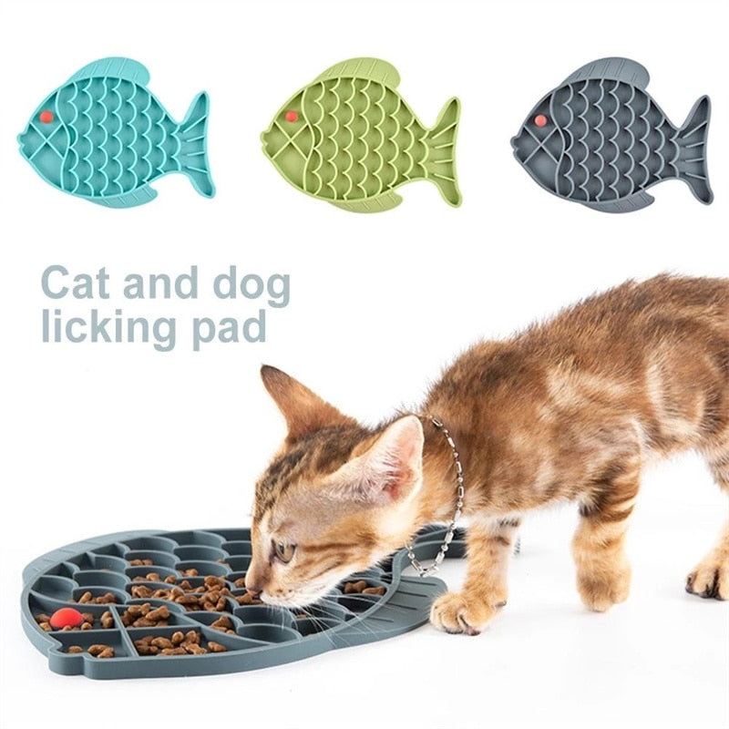 Dogs Fish Shape Silicone Lick Mat