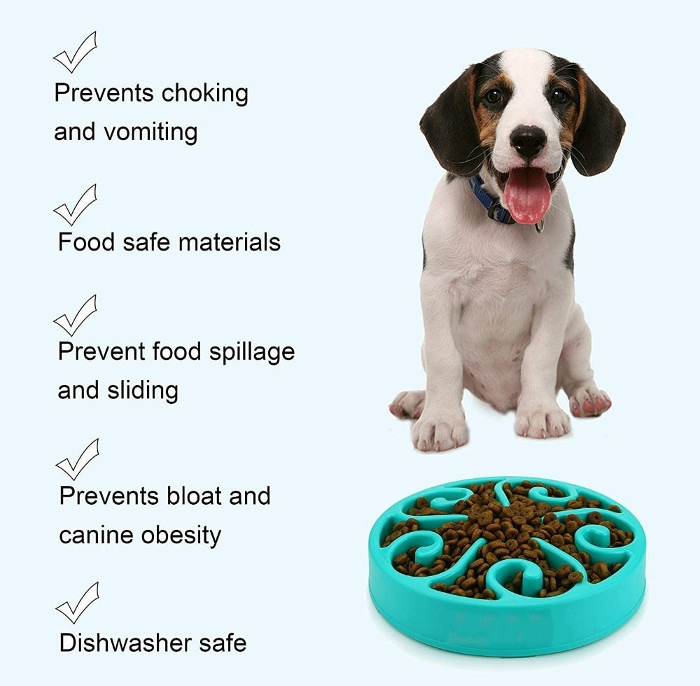 Nonslip Pet Eat Slow Feeding Bowl