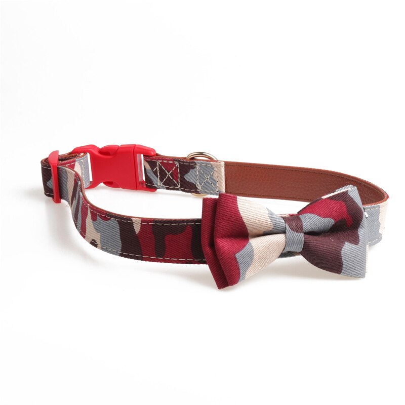 Plaid Printing Camouflage Dog Collars