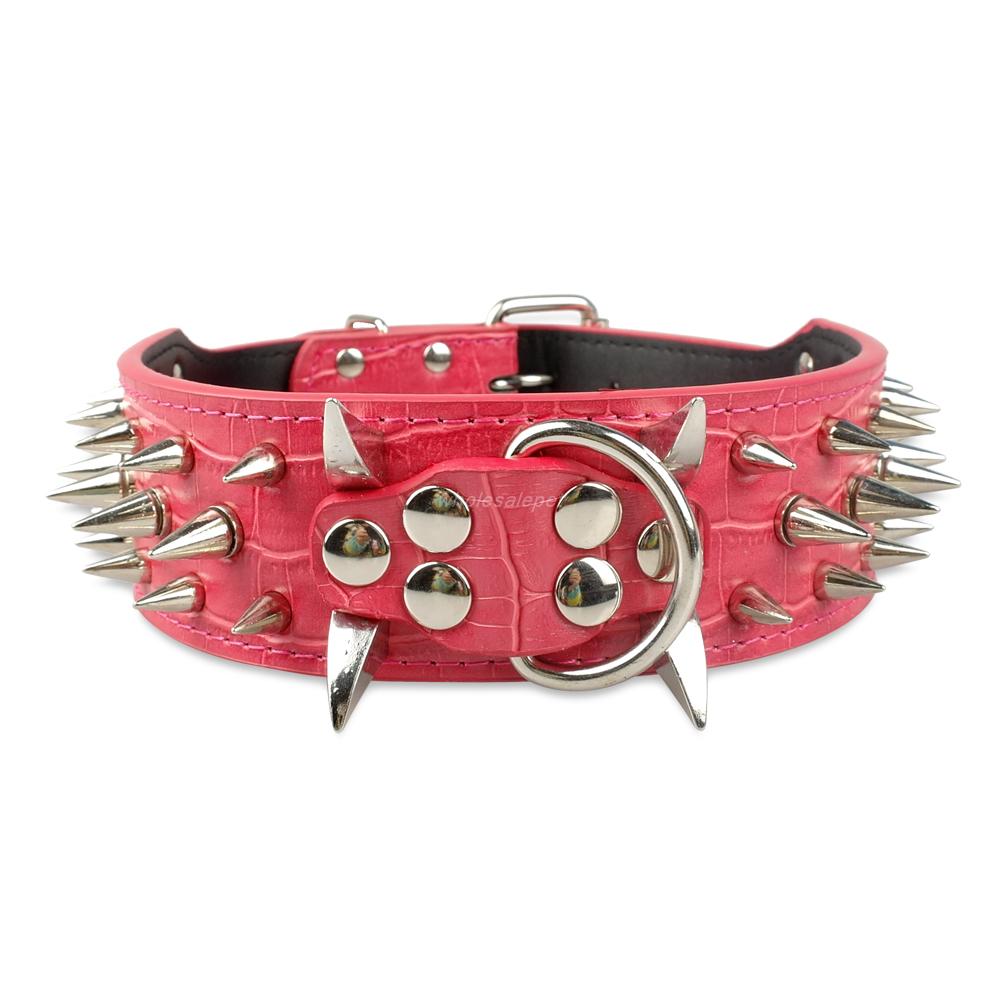 Wide Spiked Dog Collar