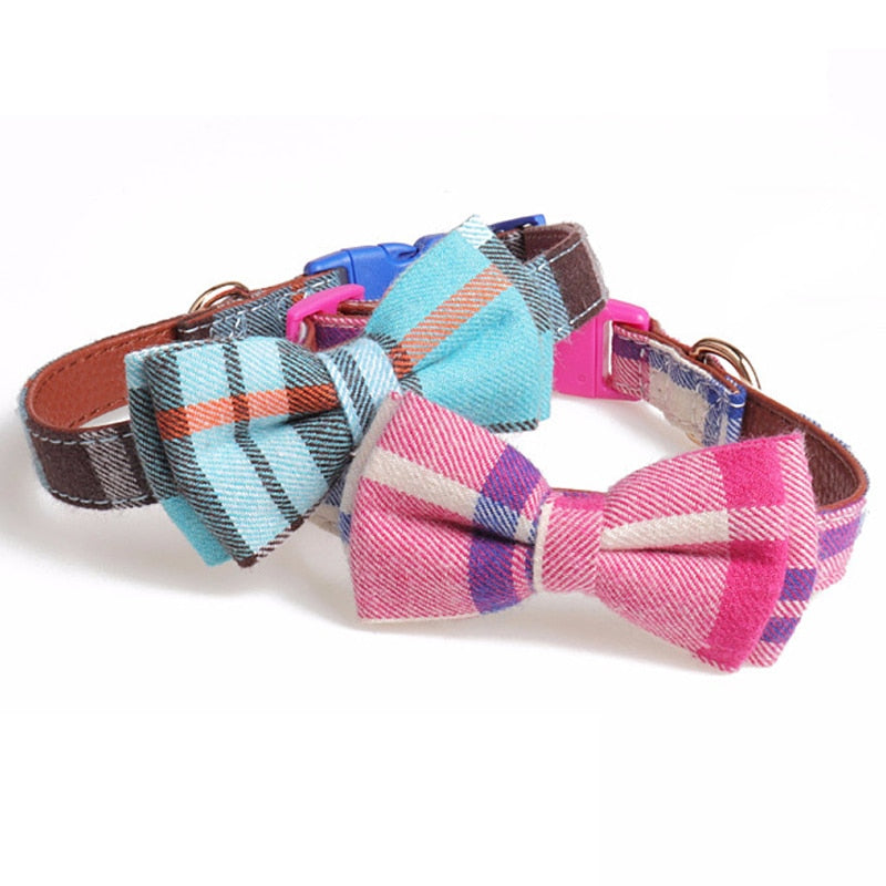 Plaid Printing Camouflage Dog Collars