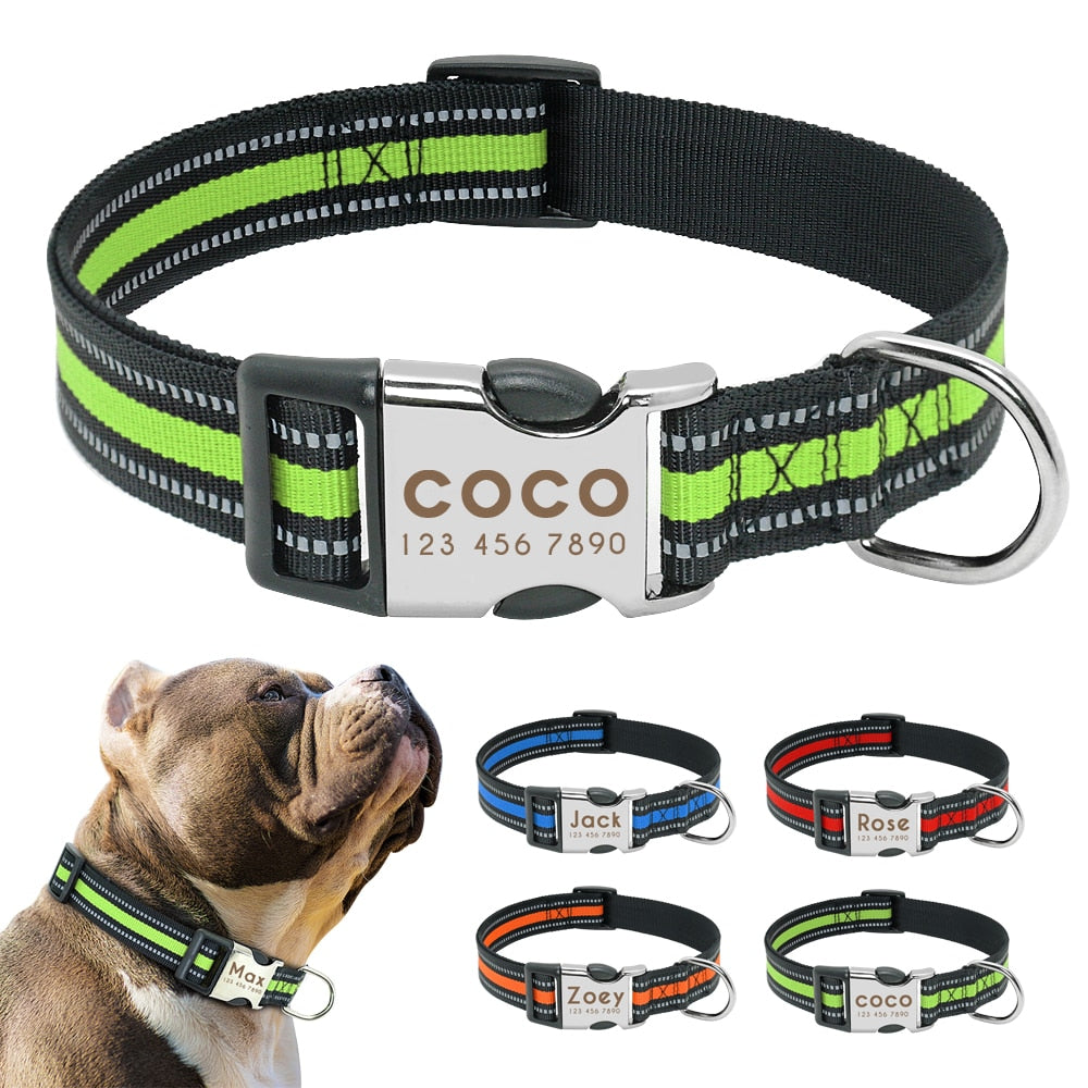 Personalized Dog Reflective Collar