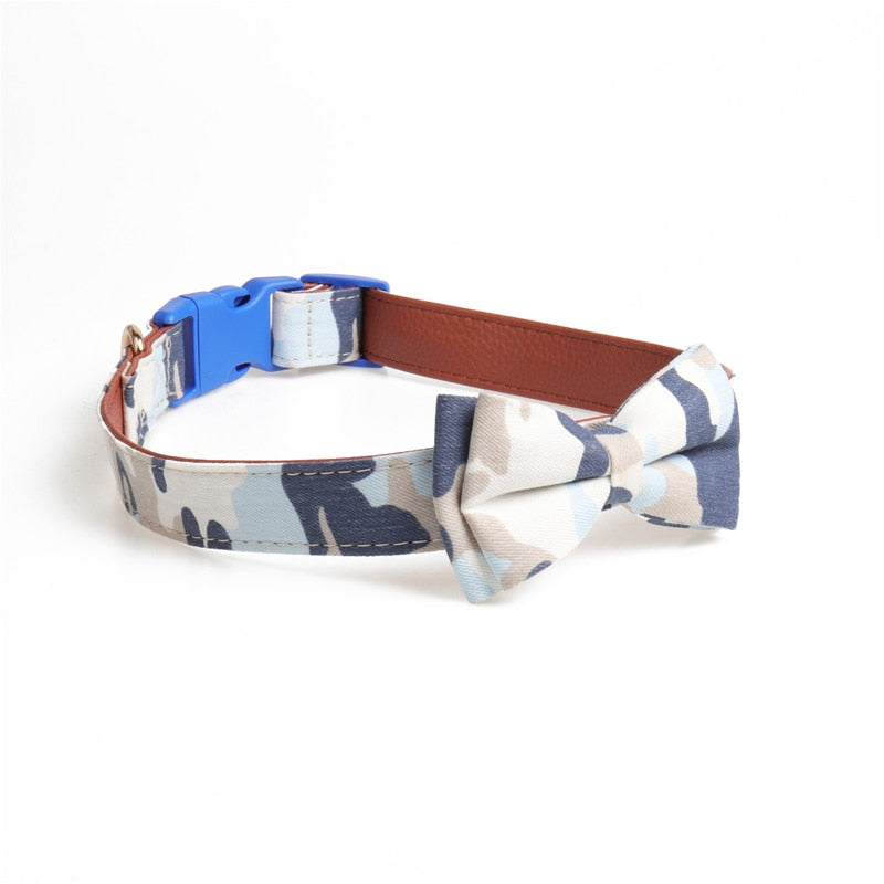 Plaid Printing Camouflage Dog Collars