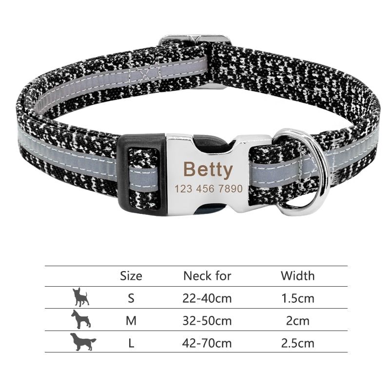 Personalized Nylon Dog Collar