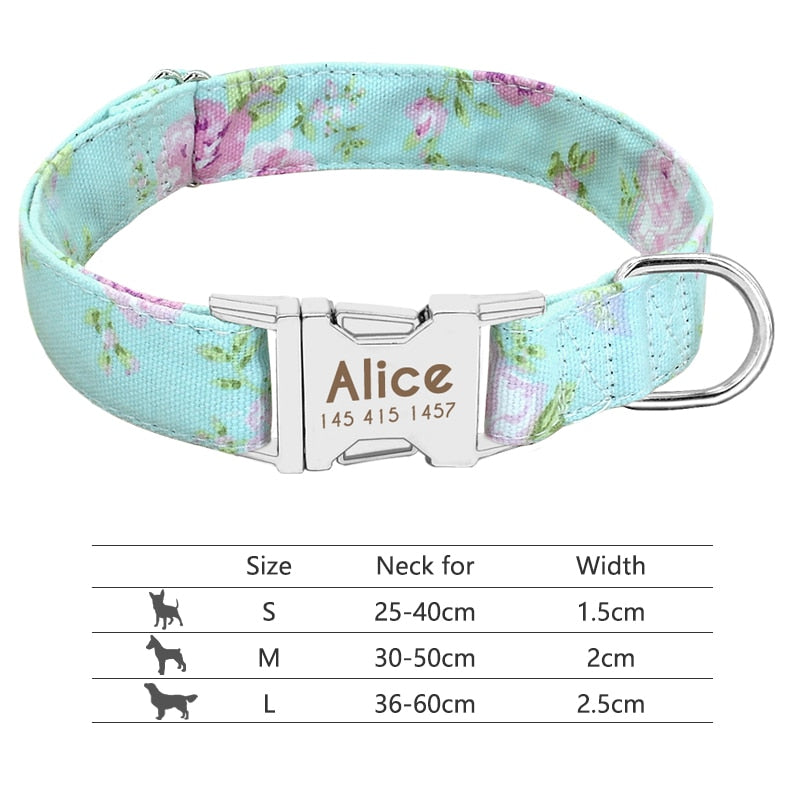 Personalized Nylon Dog Collar