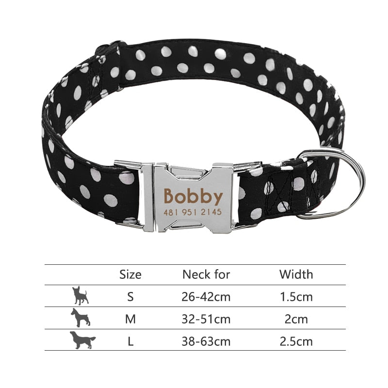 Personalized Nylon Dog Collar