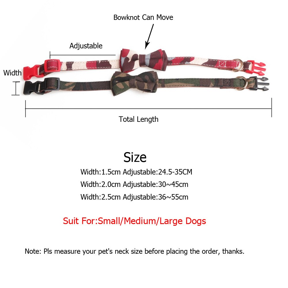 Plaid Printing Camouflage Dog Collars