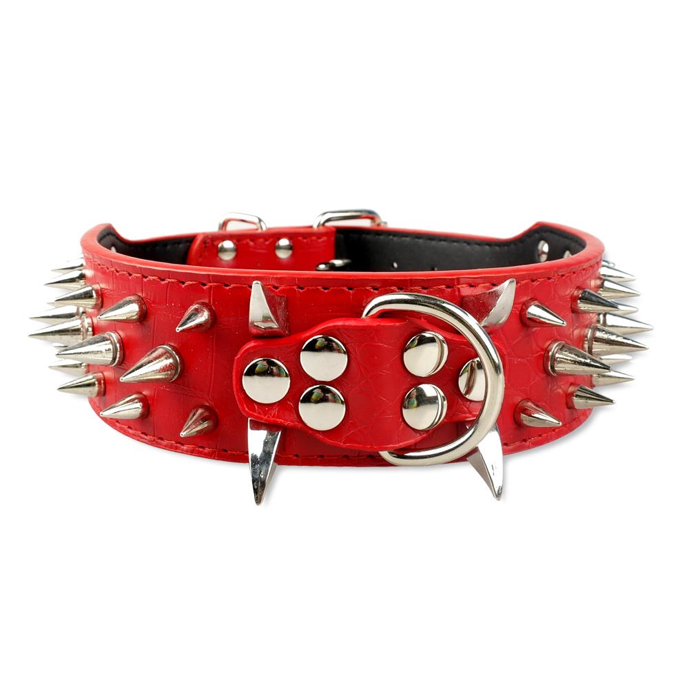 Wide Spiked Dog Collar