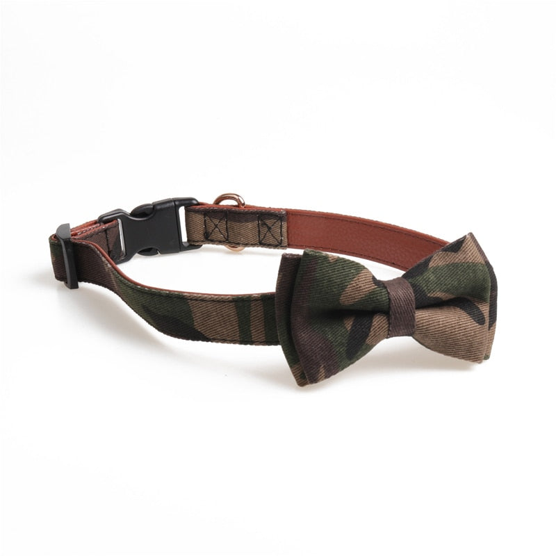 Plaid Printing Camouflage Dog Collars