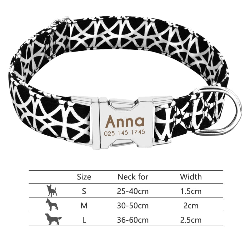 Personalized Nylon Dog Collar