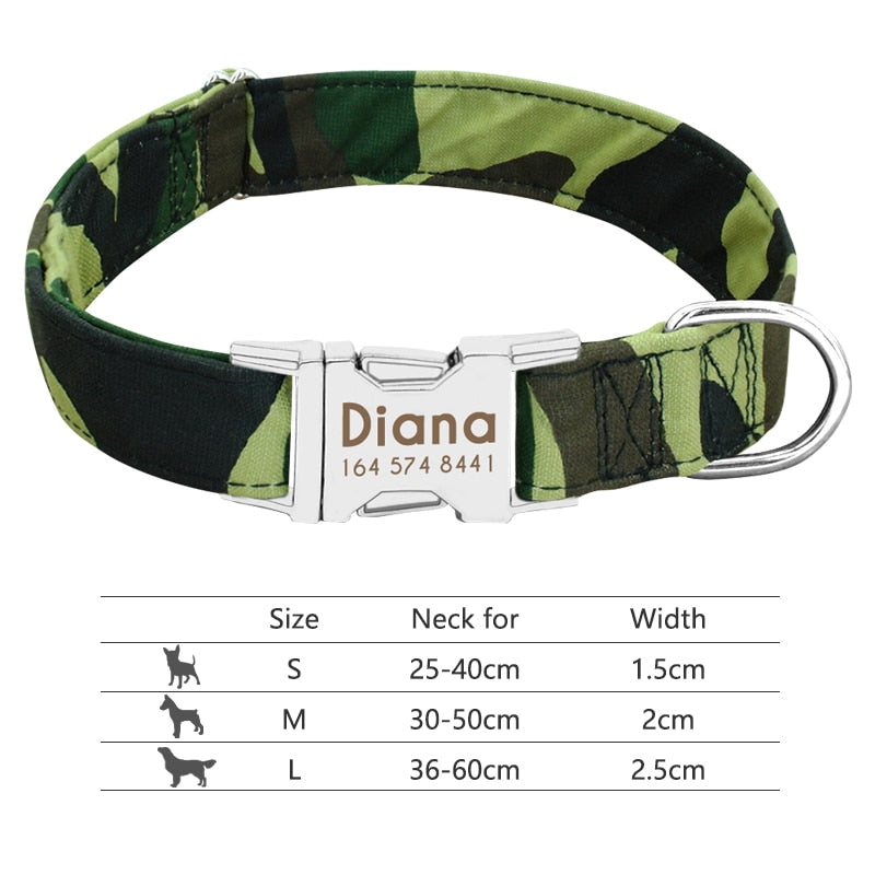 Personalized Nylon Dog Collar