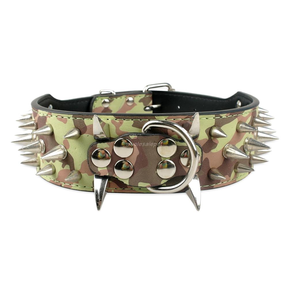 Wide Spiked Dog Collar