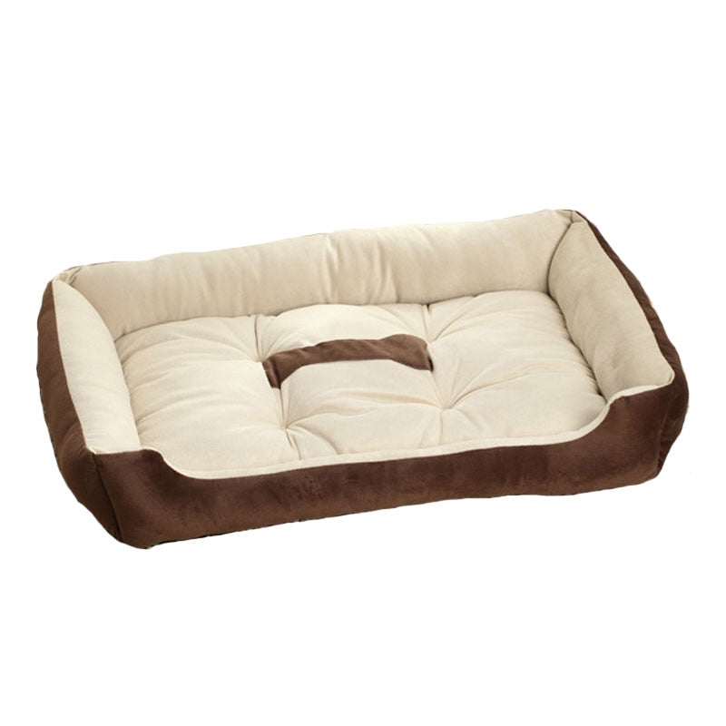 Bone Print Soft Fleece Dog Bed